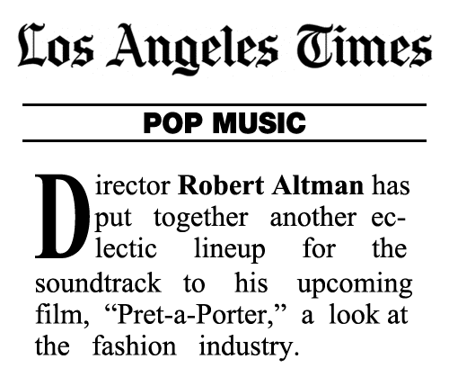 LA Times Review "Pret-A-Porter"